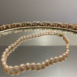 Pink pearl necklace